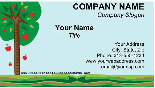 Orchard business card