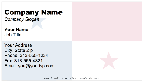 Panama business card