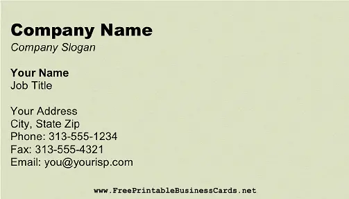 Papyrus business card