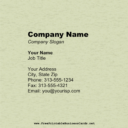 Papyrus Square business card