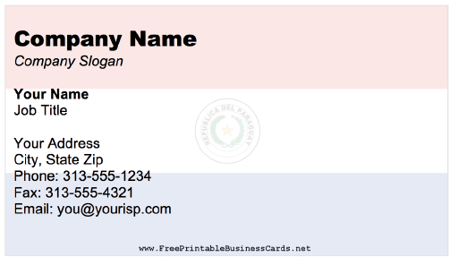 Paraguay business card