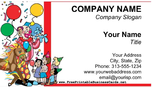 Party Planning business card
