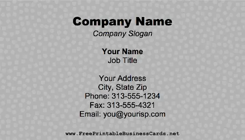 Pebbled business card