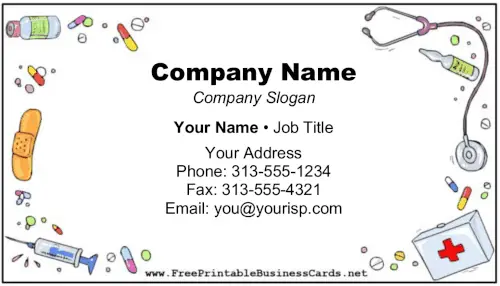 Pharmacy Pills business card