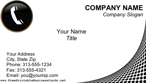 Phone business card