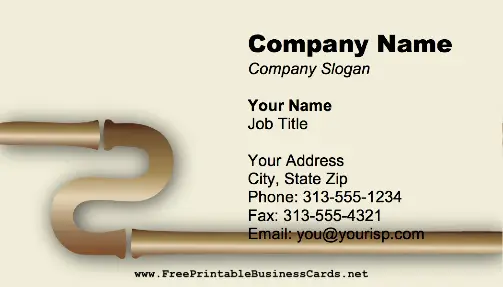 Bronze Pipes business card