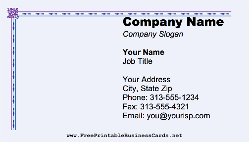 Plain Border business card
