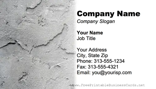 Plaster business card