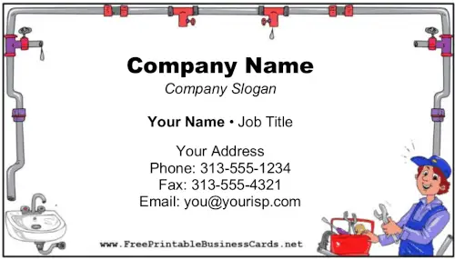 Plumber Services business card