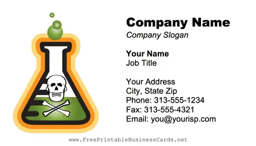 Poison business card