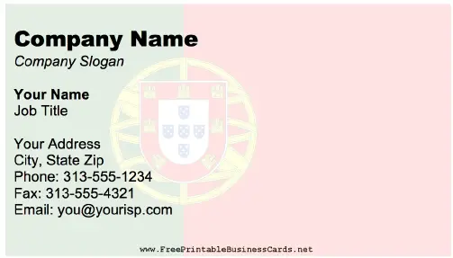 Portugal business card