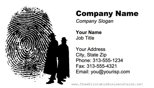 Private Investigators business card