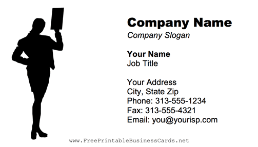 Publisher business card