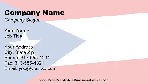 Flag of Puerto Rico business card