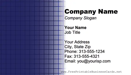 Purple Grid business card