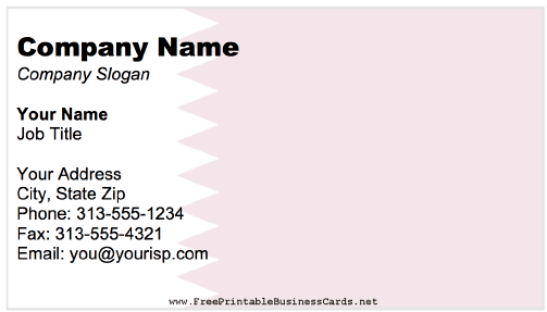 Qatar business card