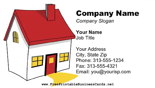 Real Estate Business Color business card