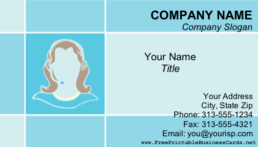 Receptionist business card