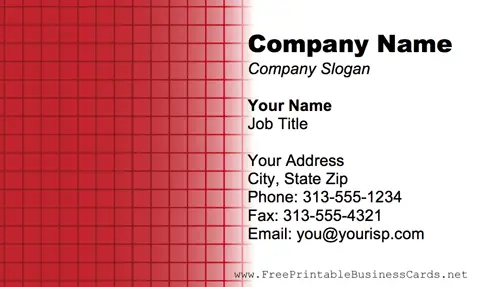 Red Grid business card