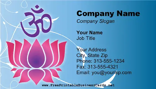 Religious Hindu business card