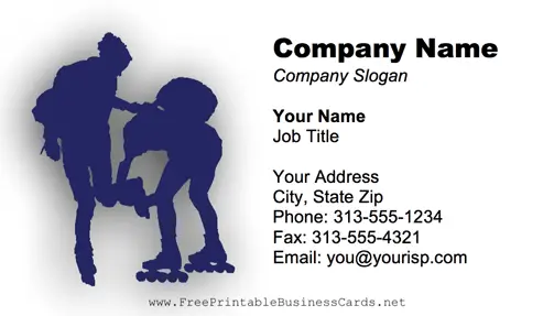 Rollerskaters business card