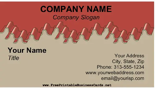 Roofing business card