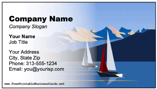 Sailboats Business Card business card