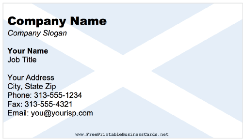 Scotland business card