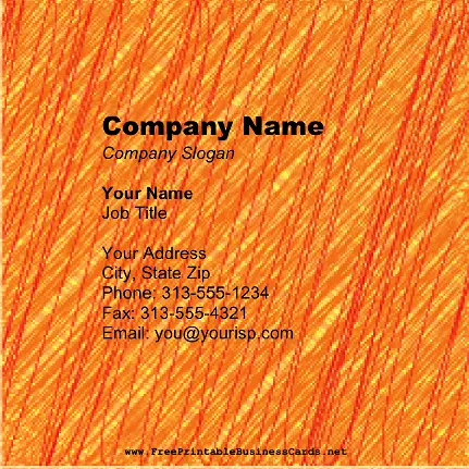 Scribble Stitch Square business card