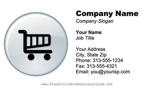 Shopping Cart business card