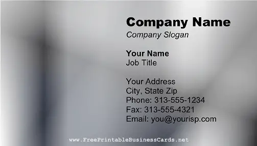 Silver business card