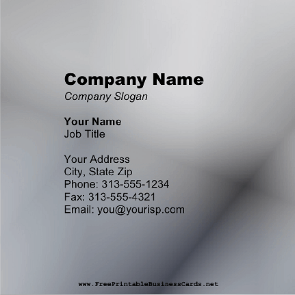Dark Silver Square business card