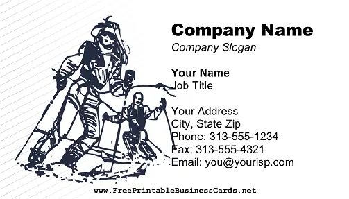Ski Instructor business card