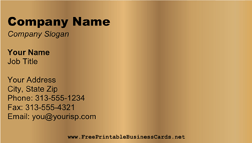 Dark Gold business card