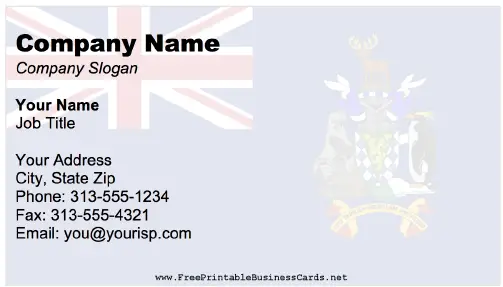 South Georgia And The South Sandwich Islands business card