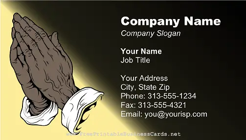 Prayer business card