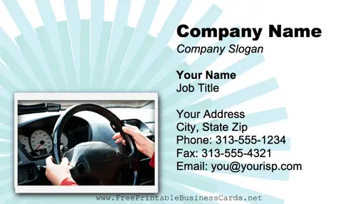 Steering Wheel business card