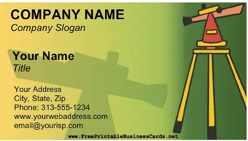 Surveyor business card