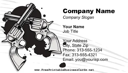 Double Guns business card