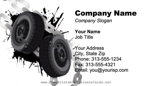 Tire Chains business card
