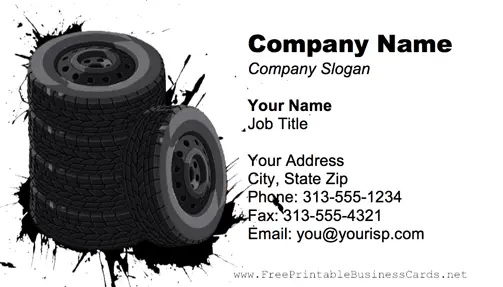 Tires business card