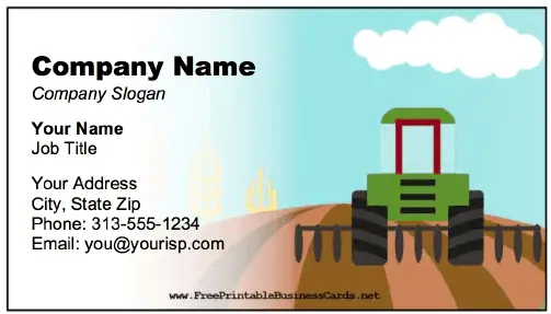Tractor Business Card business card