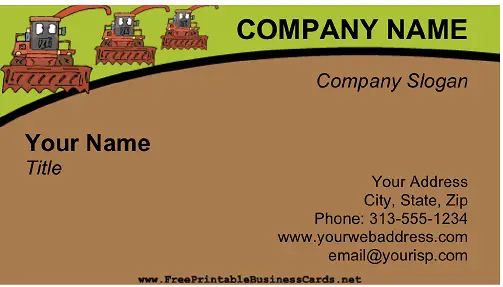 Tractor Dealer business card