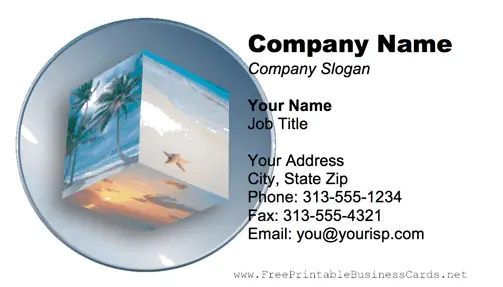 Travel Agent business card