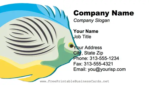 Tropical Fish business card
