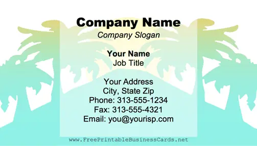 Tropical Trees business card