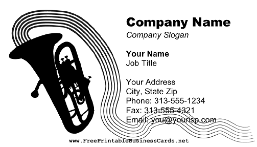 Tuba business card