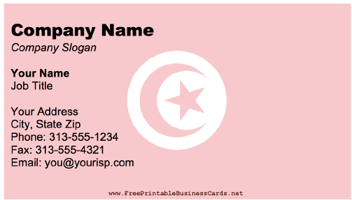 Tunisia business card
