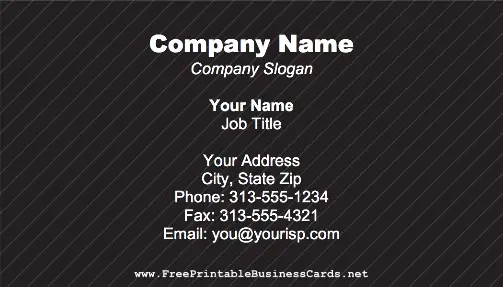 Twill business card