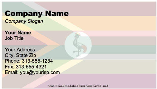 Uganda business card